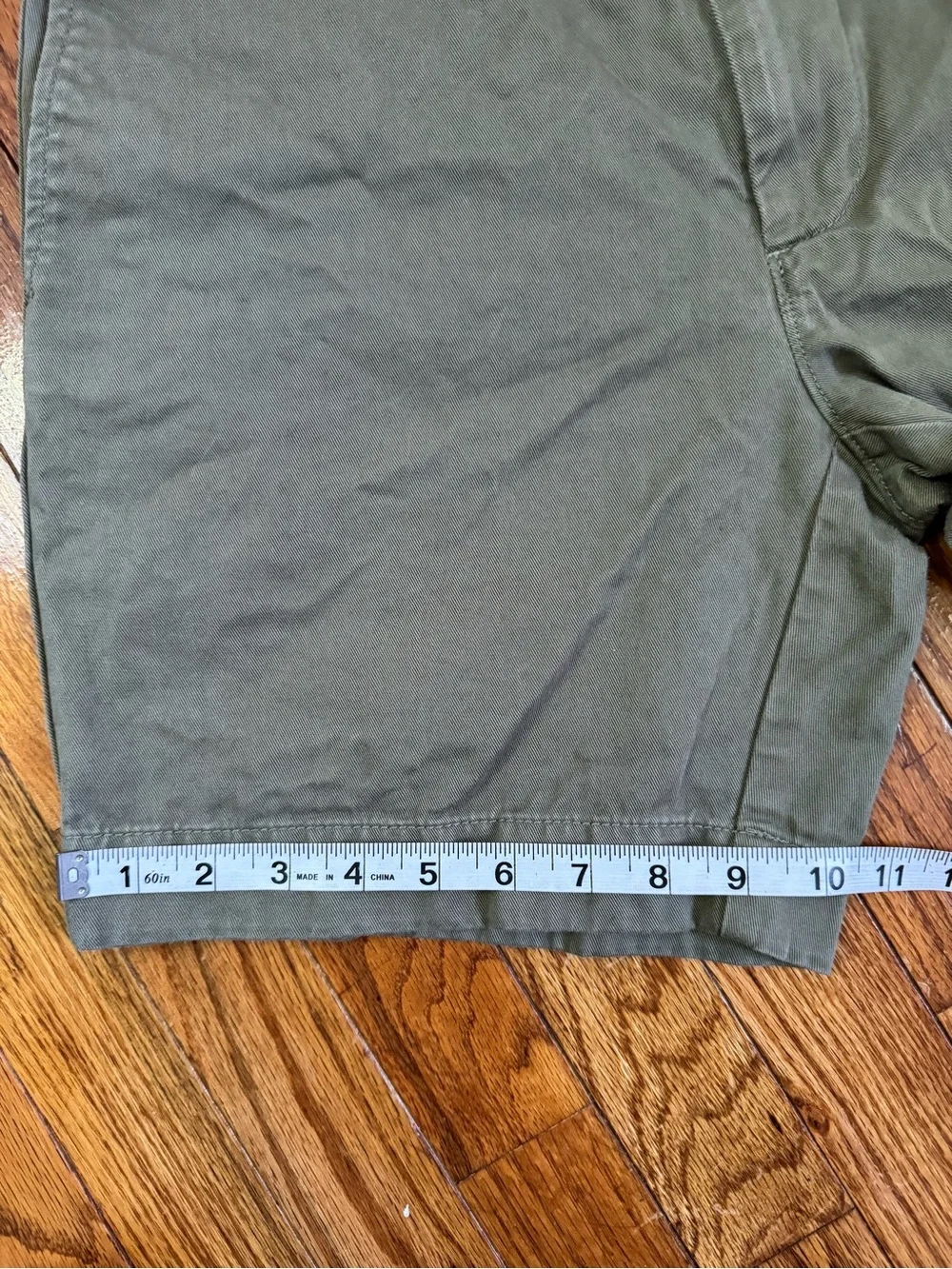 J. Crew Men's Olive Flat-Front Chino Shorts